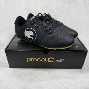 Puma Procat Speed Force Cleat Kids Size 3 Black White Soccer Shoes PCTS11-0822